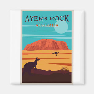 Ayers Sten Australia, Uluru Travel Poster Magnet