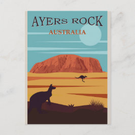 Ayers Sten Australia Vintage resor Poster Vykort