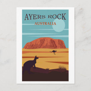 Ayers Sten, Australien Travel Poster Vykort