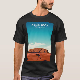 Ayers Sten Uluru Australia Travel Poster T Shirt