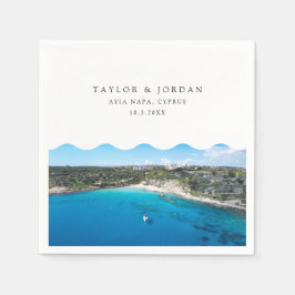 Ayia Napa Bröllop Cypern Anpassningsbar Cocktail N Pappersservett