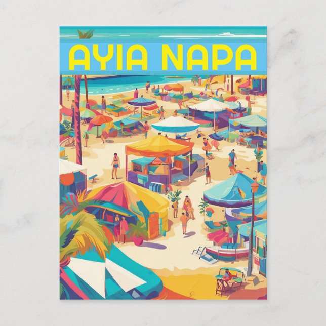 Ayia Napa Cypern turistort  Helg Vykort (Framsida)