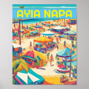Ayia Napa Cyperns turistresort Poster