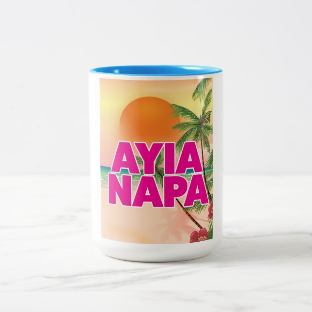 Ayia Napa semesterplanscher Två-Tonad Mugg (Center)
