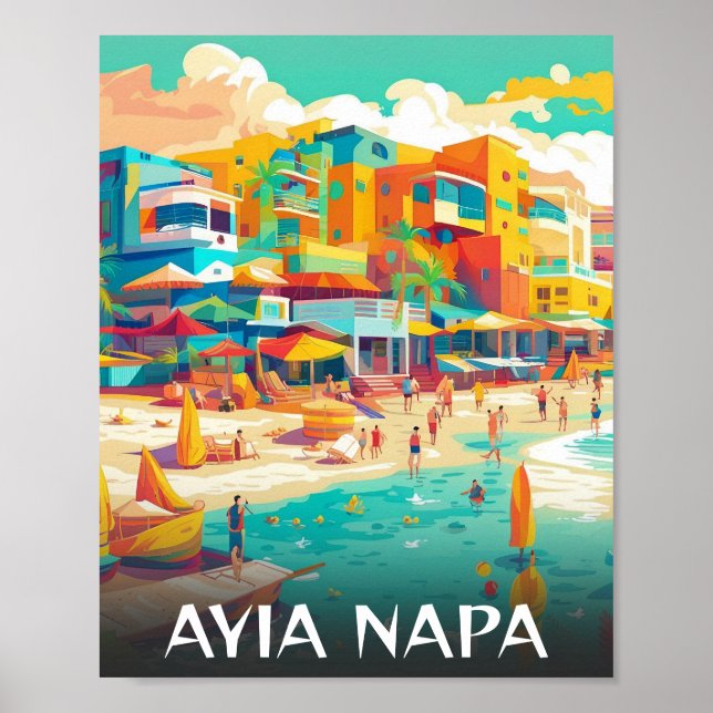 Ayia Napa turistresort Cypern Poster (Framsidan)