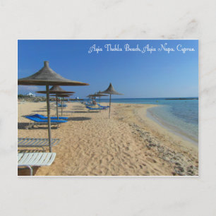 Ayia Thekla-stranden Vykort