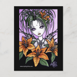 "Ayla" gotisk Tiger Lilly Sagopostkort Vykort
