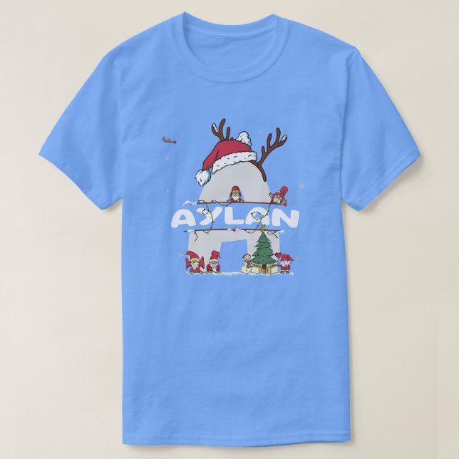 Aylan Christmasw Aylan Namn för roligt Julafton T Shirt (Design framsida)