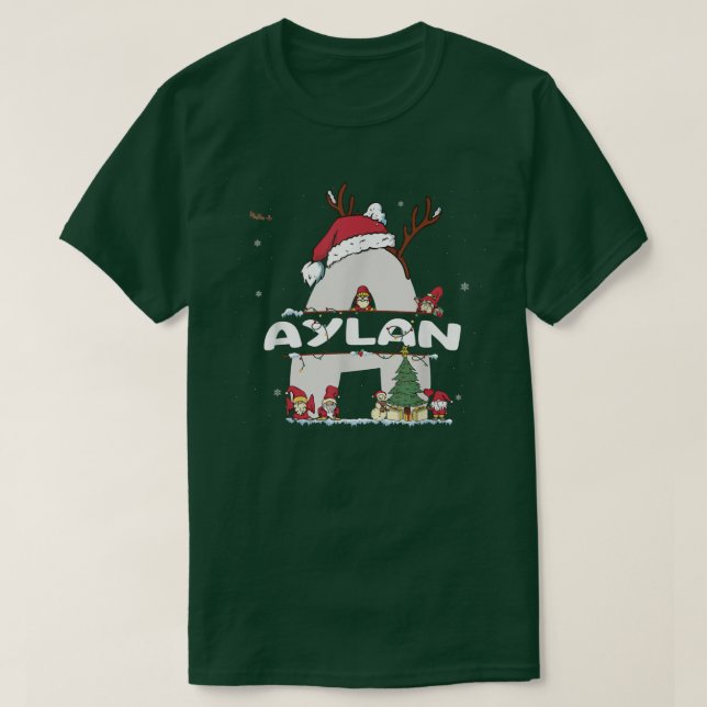 Aylan jul Shirt w Aylan Namn för roligt Julafton T Shirt (Design framsida)
