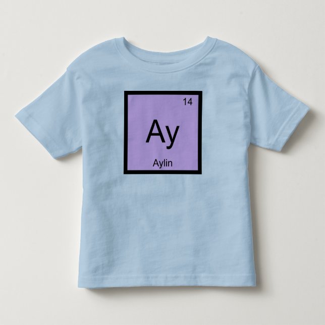Aylin Namn Kemi Element Periodiska Systemet T-shirt (Framsida)
