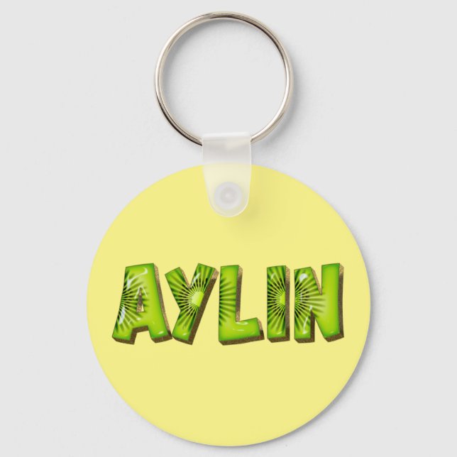 Aylin Namn Kiwi Design Schlüsselanhänger Nyckelring (Framsida)