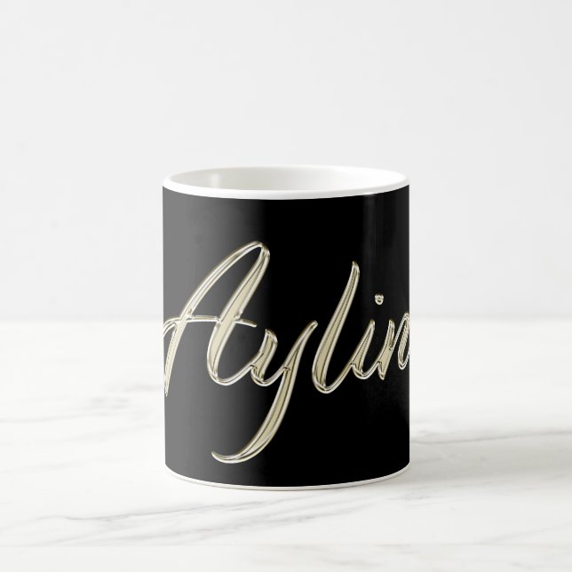 Aylin white gold Handwriting Tasse Kaffeetasse Kaffemugg (Center)