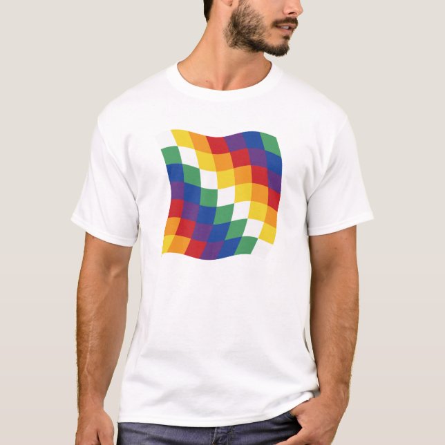 Aymara Flaggskjorta Tee Shirt (Framsida)