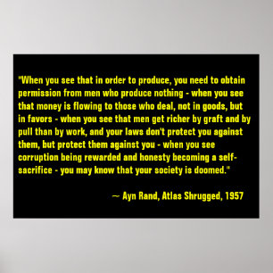 Ayn Rand, Atlas Shruggad Poster