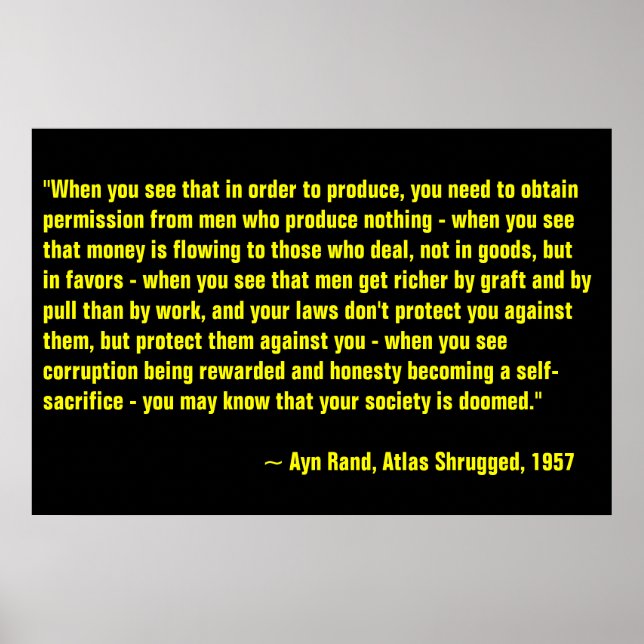 Ayn Rand, Atlas Shruggad Poster (Framsidan)