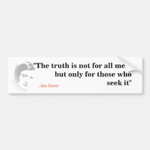 Ayn Rand-citat om sanningen Bildekal