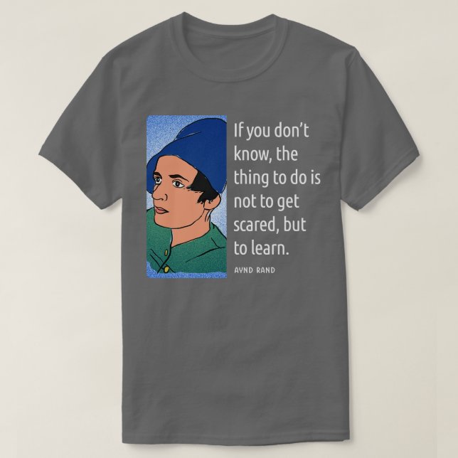 Ayn Rand Citat Ord 1 T Shirt (Design framsida)