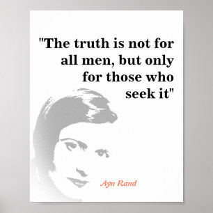 Ayn Rand-citat på sanningen Poster