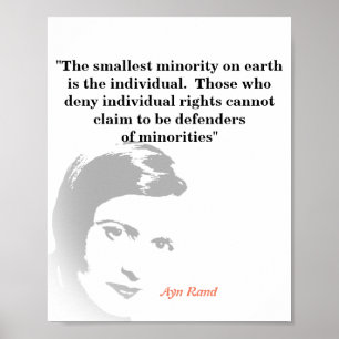 Ayn Rand citerar den minsta minoriteten Poster