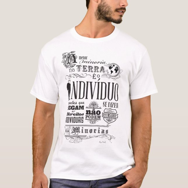 Ayn Rand - en indivíduo för nolla för T-shirt (Framsida)