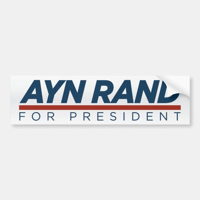 Ayn Rand för presidentbildekal Bildekal (Framsidan)