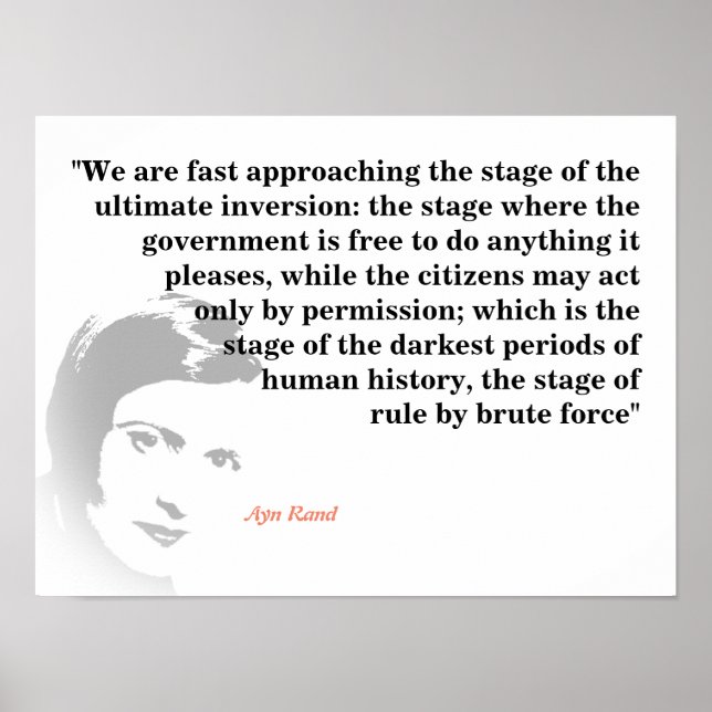 Ayn Rand-offert på den ultimata inverteringen Poster (Framsidan)