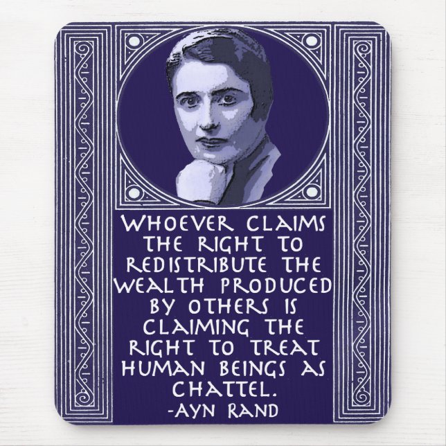 Ayn Rand på Redistribution av rikedom Musmatta (Framsidan)
