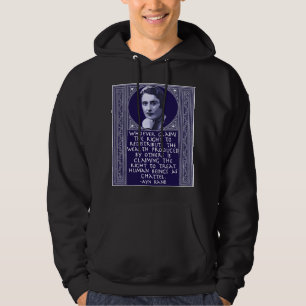 Ayn Rand på Redistribution av rikedom Sweatshirt Med Luva