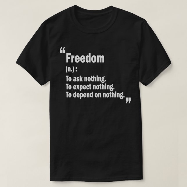 Ayn Rand Quote Freedom T Shirt (Design framsida)