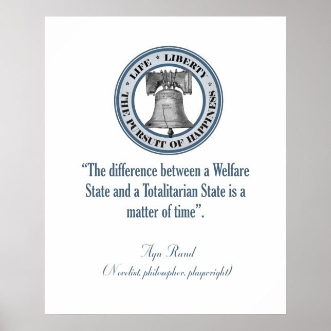 Ayn Rand Quote (Totalitarianism) Poster (Framsidan)