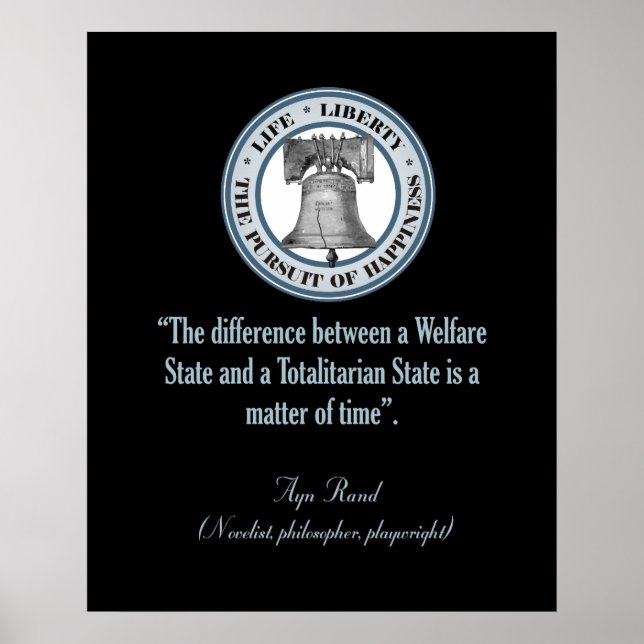 Ayn Rand Quote (Totalitarianism) Poster (Framsidan)