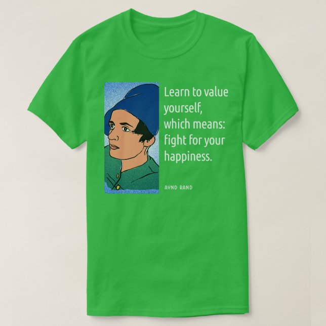 Ayn Rand Quotes Ord T Shirt (Design framsida)