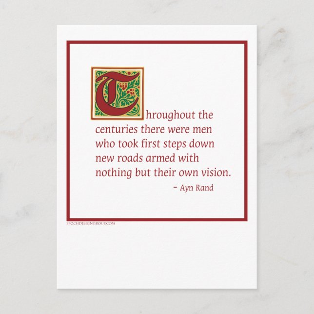 Ayn Rand Vykort (Framsida)