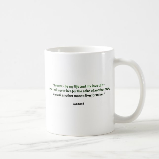 Ayn Randcitationstecken Kaffemugg (Höger)