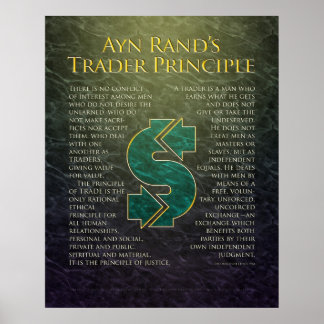 Ayn Rands "Trader Principle" Poster