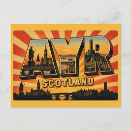 Ayr Skottland Burns-staty Vykort