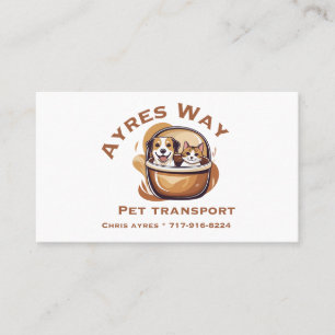 Ayres Way Pet Transport  Visitkort
