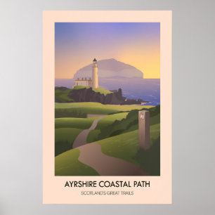 Ayrshire Coastal Path Skottlands stora stigar Poster