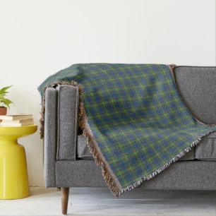 Ayrshire District Tartan Throw Blanket Filt
