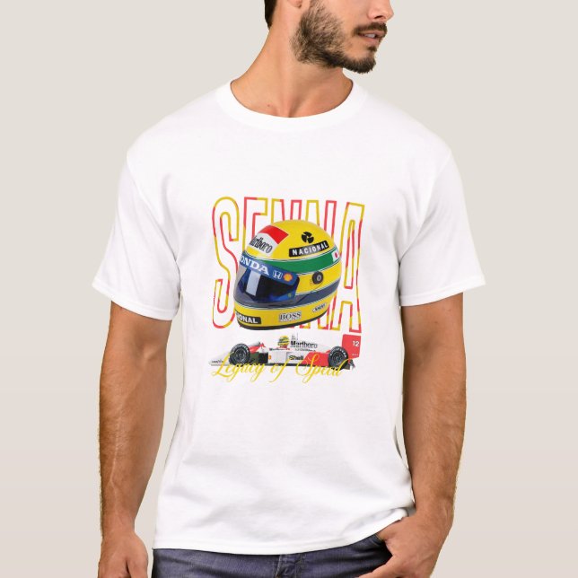 Ayrton Senna Fläkt Formula 1 T-Shirt (Framsida)