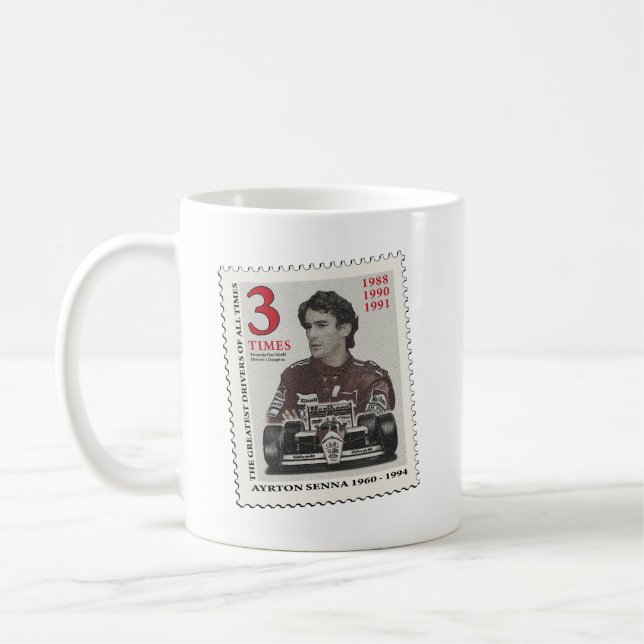 Ayrton Senna Kaffemugg (Vänster)