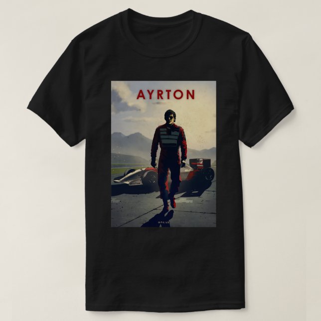 Ayrton Senna Maclaren MP4 68 Förklaringar T Shirt (Design framsida)