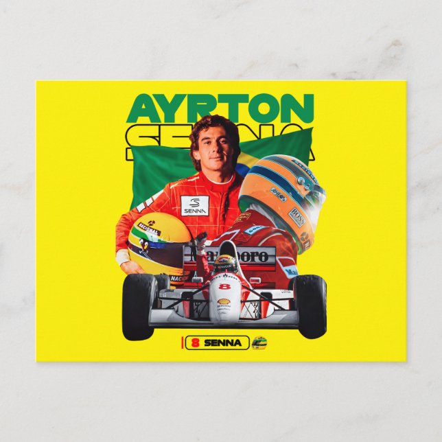 Ayrton Senna Vykort (Framsida)