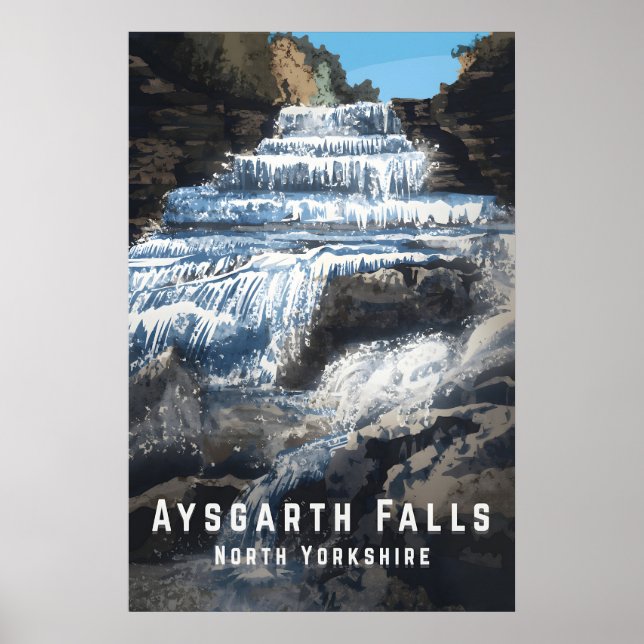 Aysgarth Falls North Yorkshire Reseskylt Poster (Framsidan)