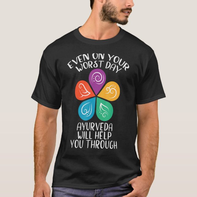Ayurveda hjälper dig genom Ayurvedic Inslag T Shirt (Framsida)