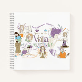 Ayurveda Vata Dosha Notebook med orange tillbaka
