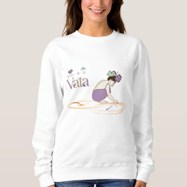 Ayurveda Vata Dosha Sweatshirt T Shirt (Framsida)