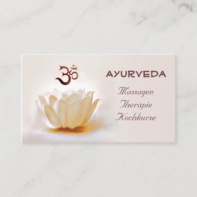 Ayurveda Visitkort (Framsida)