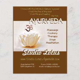 Ayurveda Yoga publicitie flyer Lotus with Om