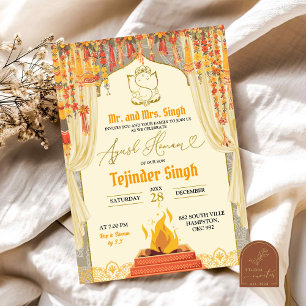 Ayush Homam Indian Baby Cradle Ceremony Inbjudningar